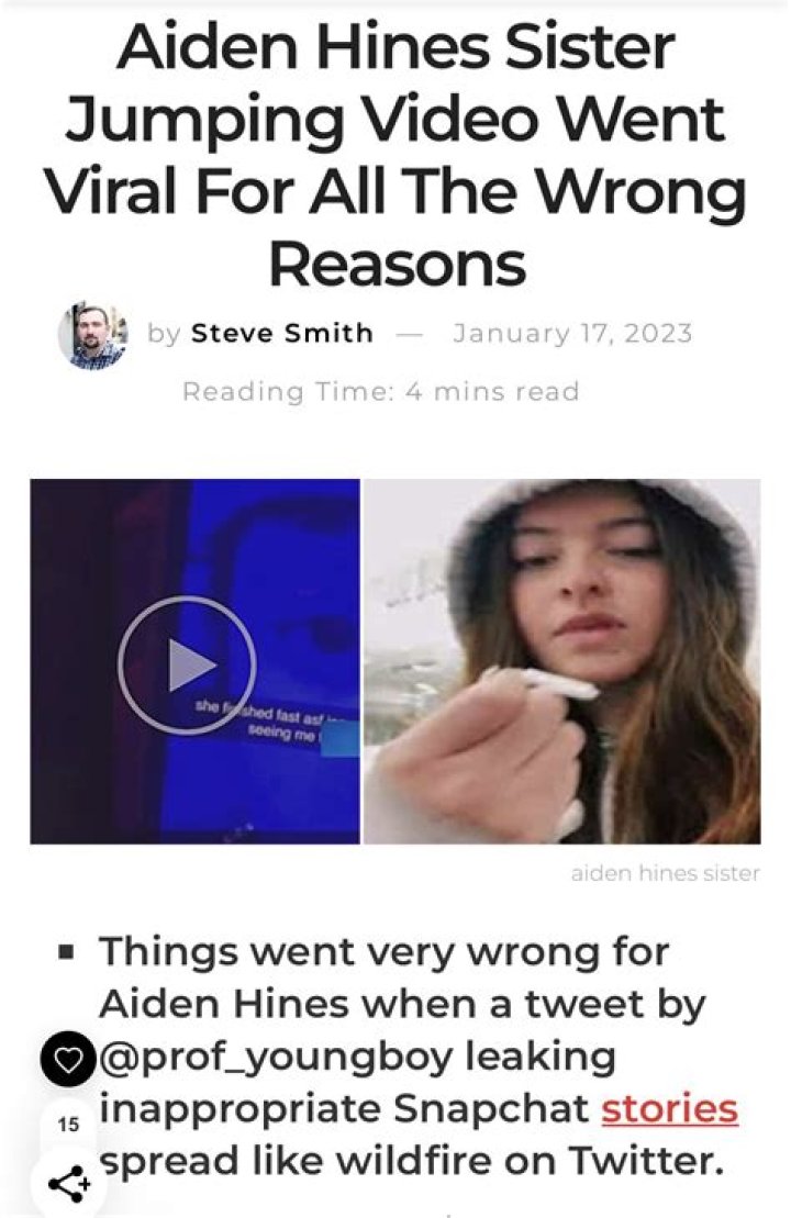 Aiden Hines Sister Jumping Video Went Viral For All The Wrong Reasons