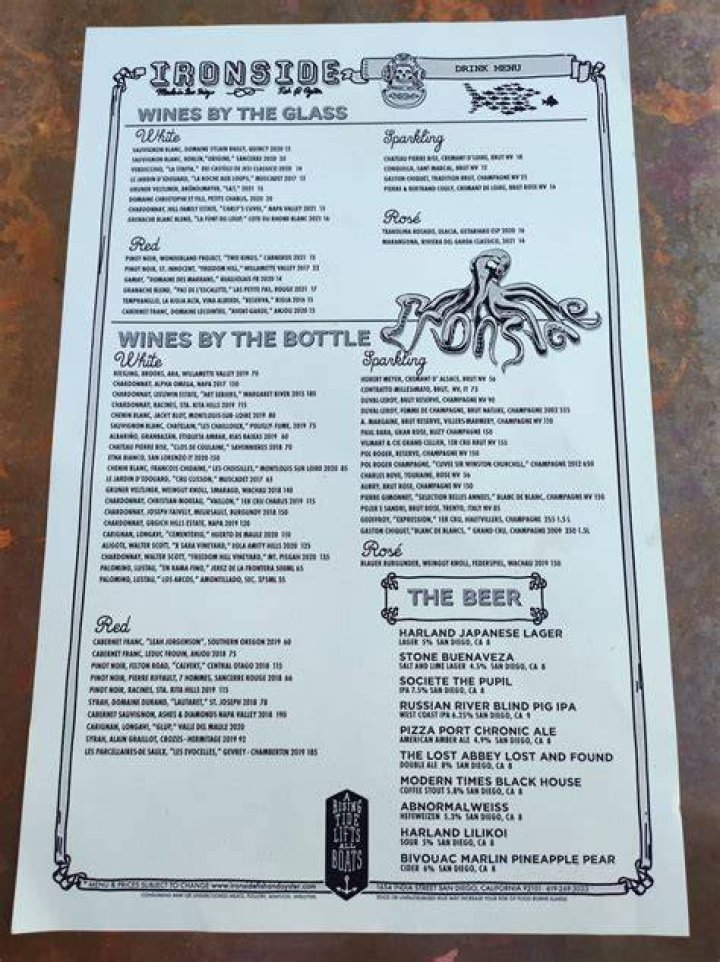 Ironside Fish & Oyster A San Diego, CA Restaurant.