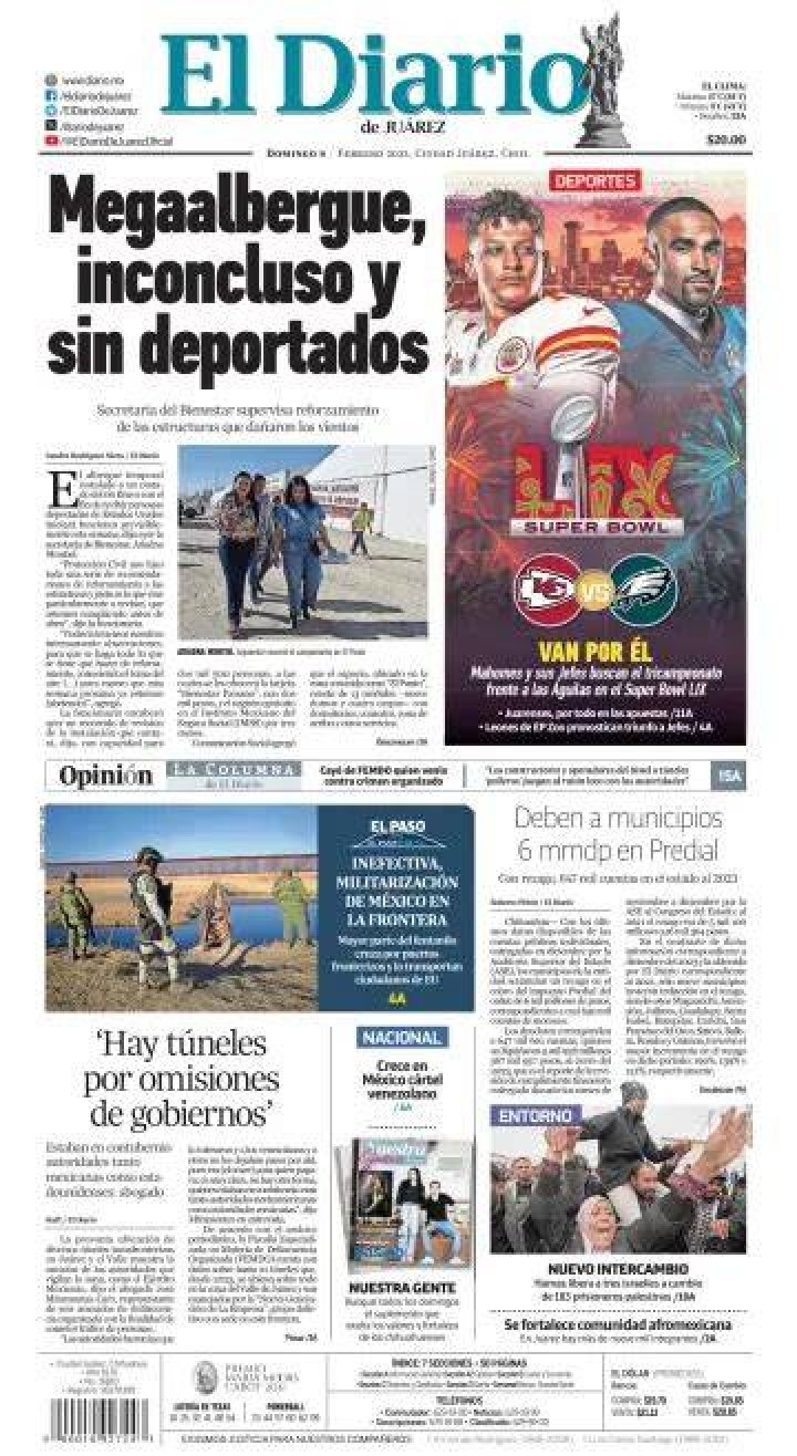 Peri&oacute;dico El Diario Juarez (M&eacute;xico). Peri&oacute;dicos de M&eacute;xico. Edici&oacute;n de