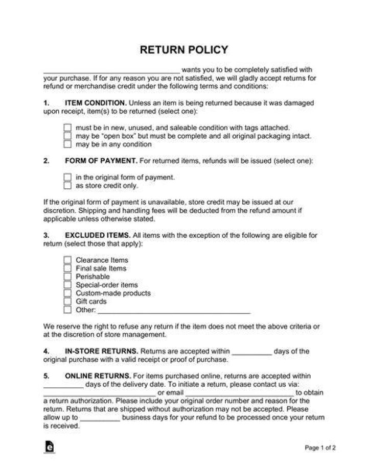 Return Policy